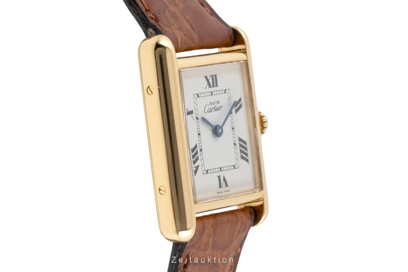 Cartier Tank silver-gilt quartz women's watch W1013654 [2604158]