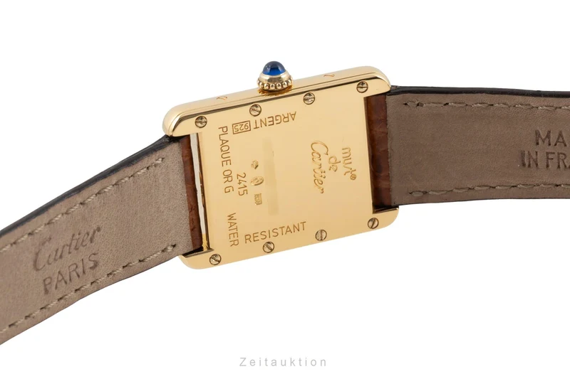 Cartier Tank silver-gilt quartz women's watch W1013654 [2604158]