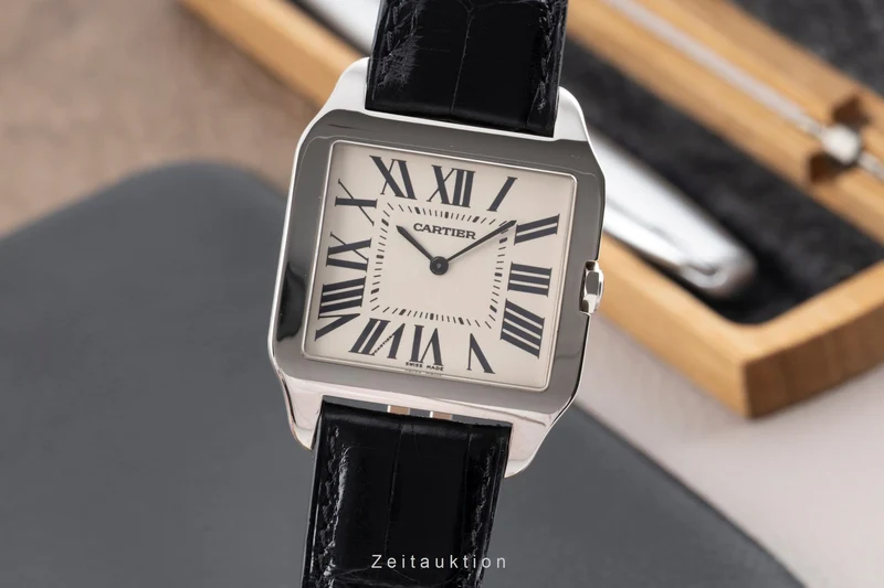 Cartier Santos Dumont 18 ct white gold manual winding men's watch W2007051 [2603385]