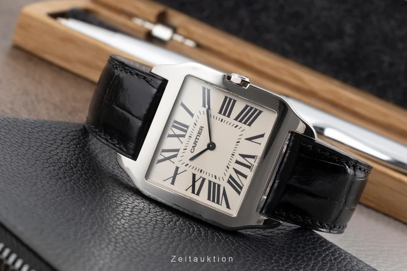 Cartier Santos Dumont 18 ct white gold manual winding men's watch W2007051 [2603385]