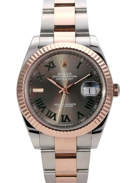 Rolex Datejust 41 Edelstahl Everose-Gold 126331 Slate Römisch