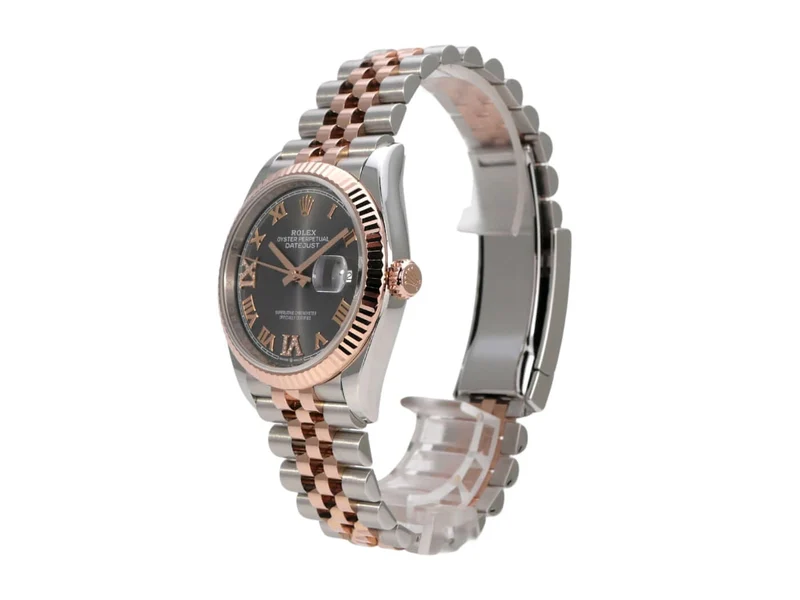 Rolex Datejust 36 Ref. 126231 Rhodium Römisch Diamant Jubile-Band