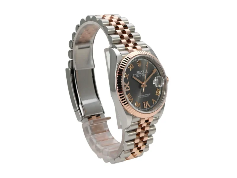 Rolex Datejust 36 Ref. 126231 Rhodium Römisch Diamant Jubile-Band