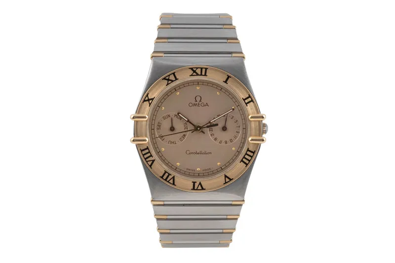 Omega Constellation steel / gold quartz men's watch 396.1070 396.1080 Vintage [2604098]