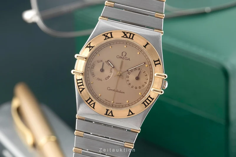 Omega Constellation steel / gold quartz men's watch 396.1070 396.1080 Vintage [2604098]