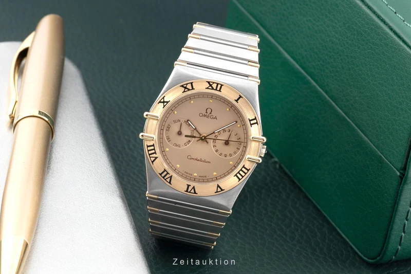 Omega Constellation steel / gold quartz men's watch 396.1070 396.1080 Vintage [2604098]