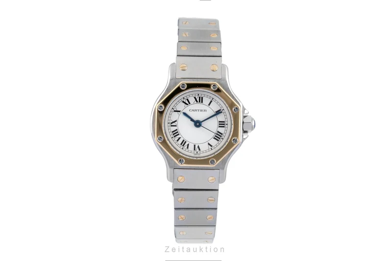 Cartier Santos steel / gold automatic women's watch 0907 [2604062]