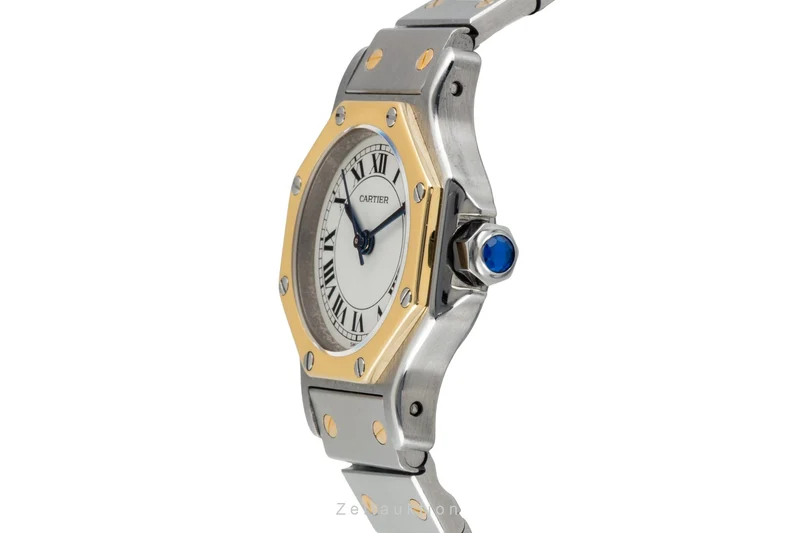 Cartier Santos steel / gold automatic women's watch 0907 [2604062]