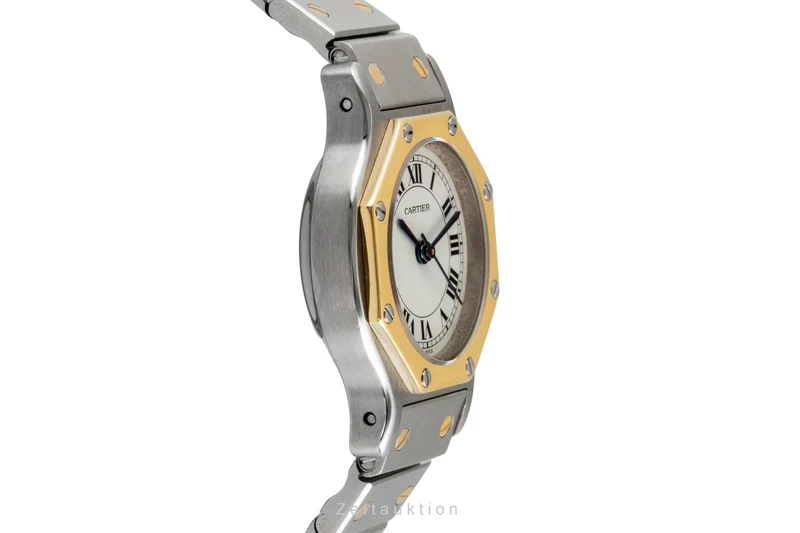 Cartier Santos steel / gold automatic women's watch 0907 [2604062]