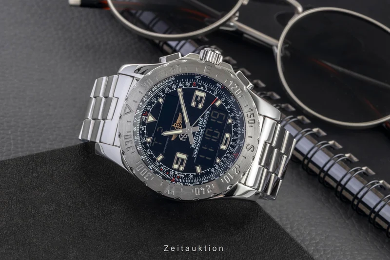 Breitling Airwolf chronograph steel quartz men's watch A78363 VP: 4650EUR [2604103]
