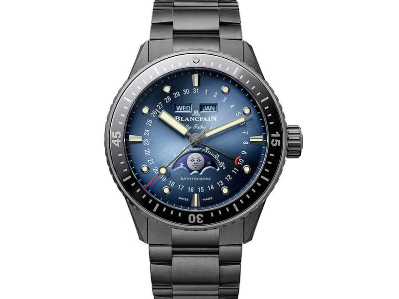 Blancpain Fifty Fathoms Bathyscaphe Quantieme Complet Phase de Lune 5054-0140-01S