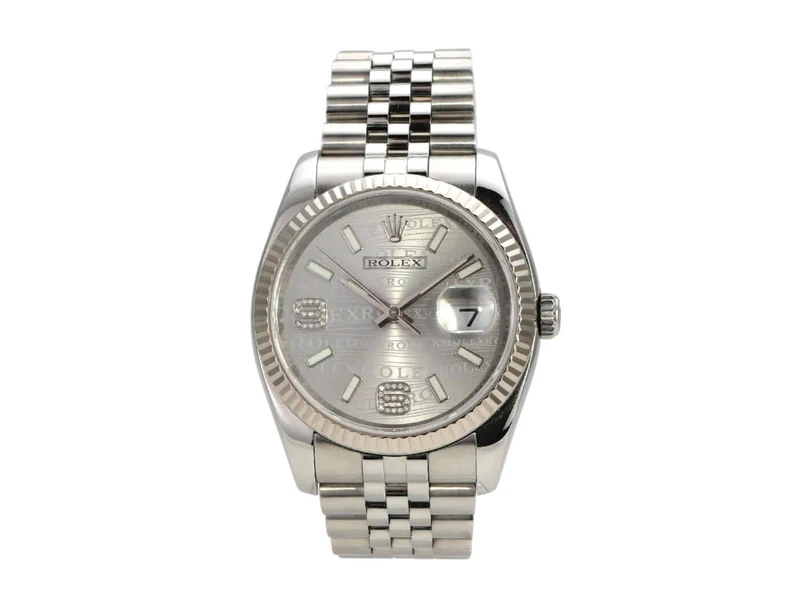 Rolex Datejust 36 Edelstahl Weißgold 116234 Silber A Dia Jubile-Band