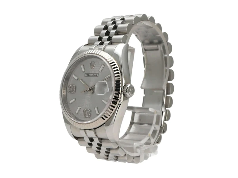 Rolex Datejust 36 Edelstahl Weißgold 116234 Silber A Dia Jubile-Band
