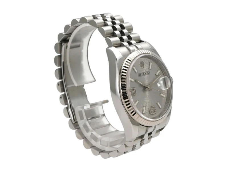 Rolex Datejust 36 Edelstahl Weißgold 116234 Silber A Dia Jubile-Band