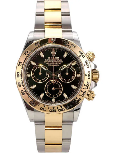 Rolex Daytona Edelstahl Gelbgold 116503 Schwarz