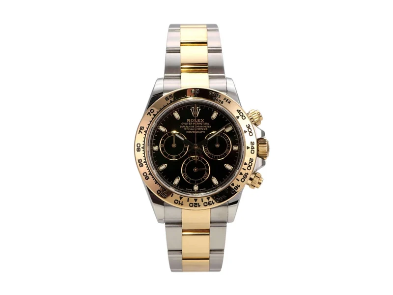 Rolex Daytona Edelstahl Gelbgold 116503 Schwarz