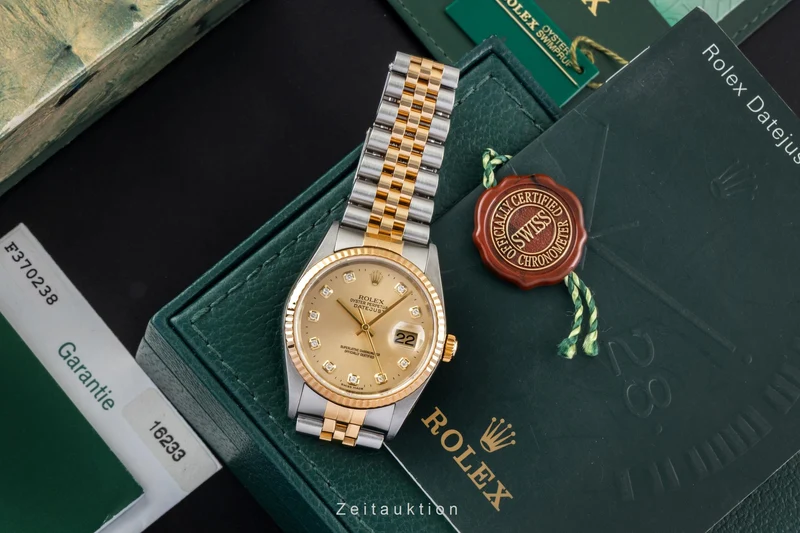 Rolex Datejust steel / gold automatic men's watch 16233 LP: 17350EUR [2604498]