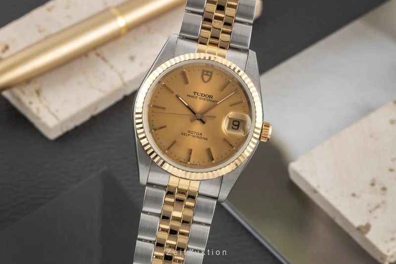 Tudor Prince Oysterdate steel / gold automatic men's watch 74033 [2604335]