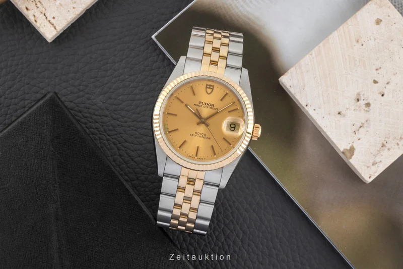 Tudor Prince Oysterdate steel / gold automatic men's watch 74033 [2604335]