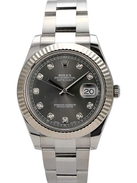 Rolex Datejust II 116334 Rhodium Diamant