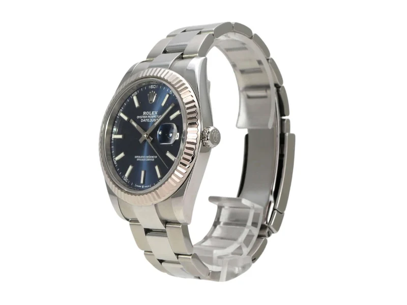 Rolex Datejust 41 Edelstahl Weißgold 126334 Blau
