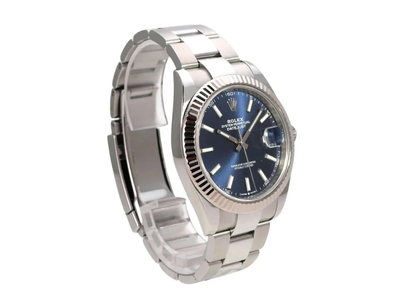 Rolex Datejust 41 Edelstahl Weißgold 126334 Blau