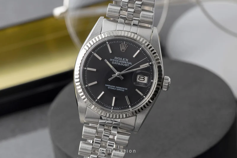 Rolex Datejust steel / white gold automatic men's watch 1601 Vintage [2604040]
