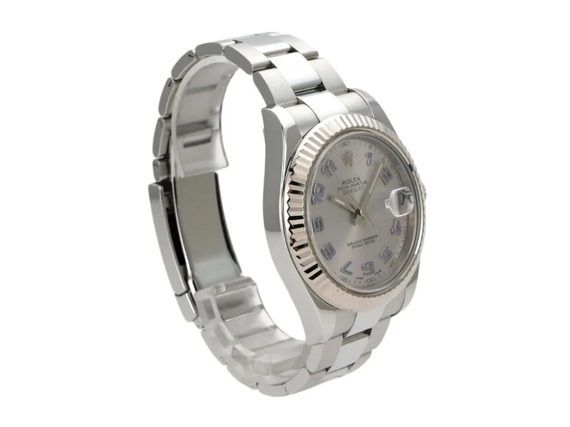 Rolex Datejust II Edelstahl Weißgold 116334 Rhodium Arabisch