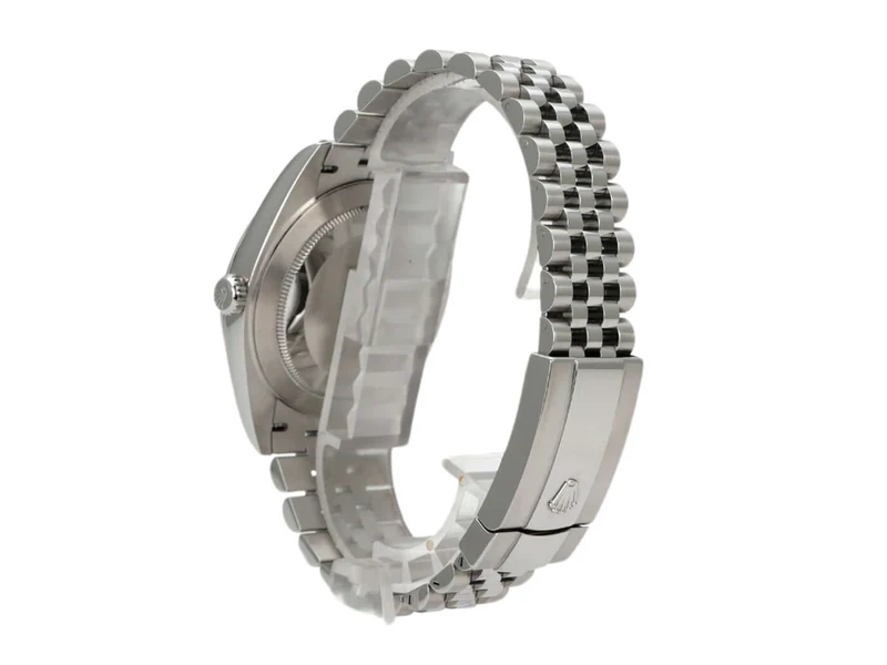Rolex Datejust 41 Edelstahl 126300 Blau Riffelmuster Jubile-Band