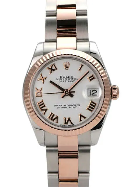 Rolex Datejust 31 Ref. 178271 Weiß Römisch