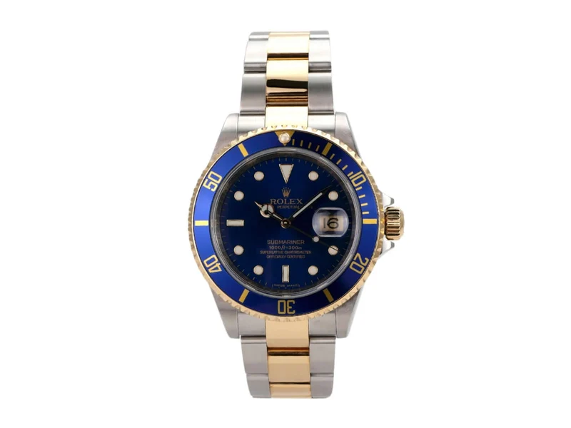 Rolex Submariner Date 16613 Edelstahl Gold Blau