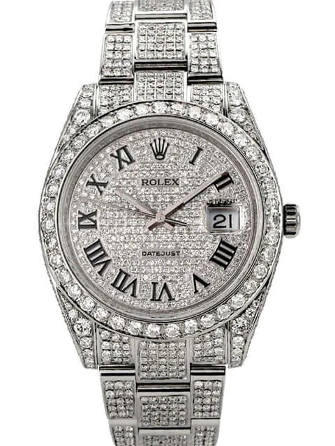 Rolex Datejust 41 Edelstahl 126300 Iced Out Diamant