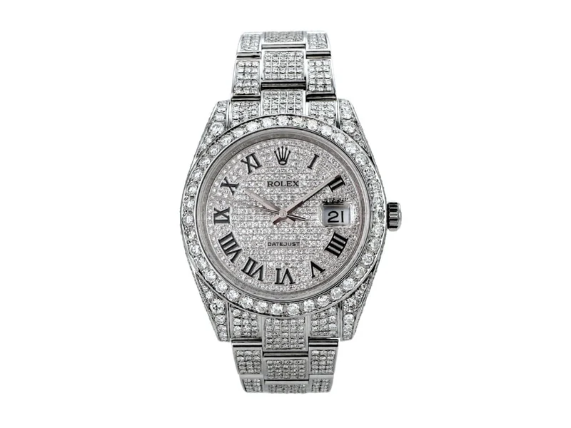 Rolex Datejust 41 Edelstahl 126300 Iced Out Diamant