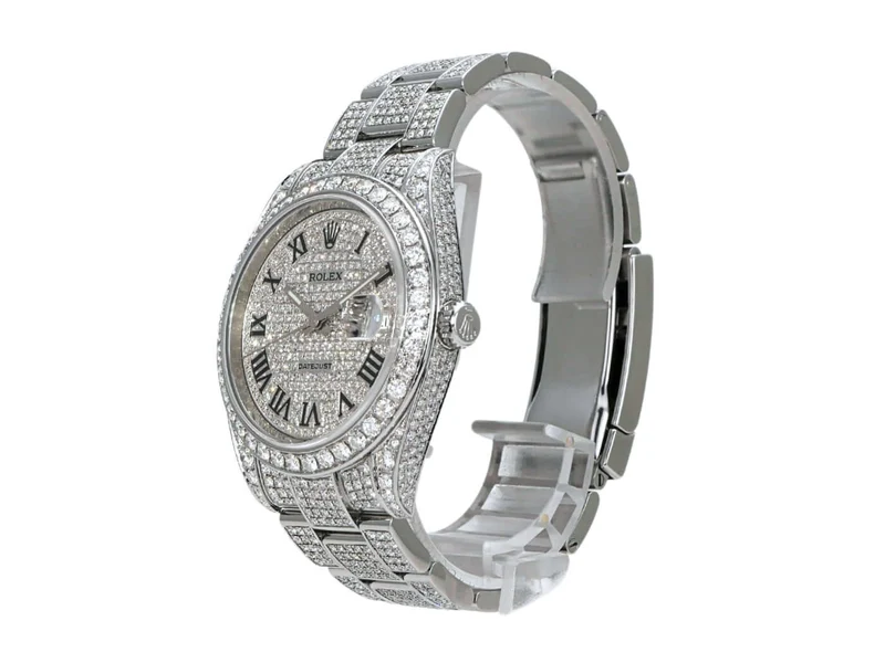 Rolex Datejust 41 Edelstahl 126300 Iced Out Diamant