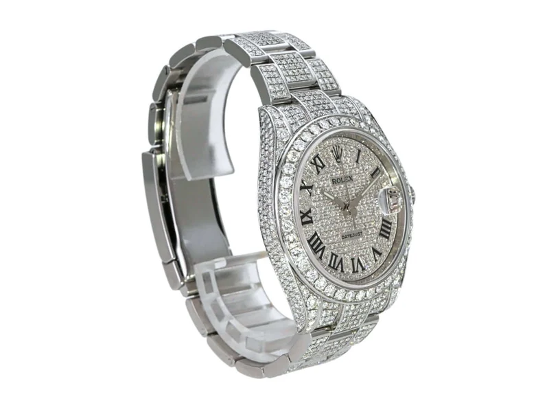 Rolex Datejust 41 Edelstahl 126300 Iced Out Diamant