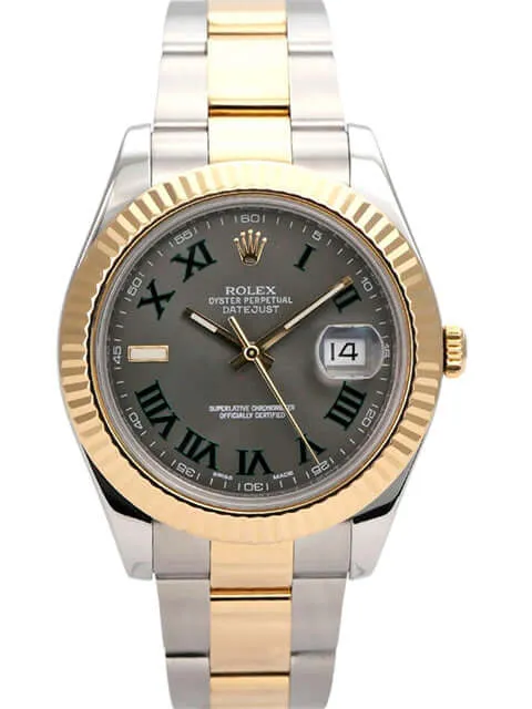 Rolex Datejust II 41 Edelstahl Gelbgold 116333 Slate Römisch