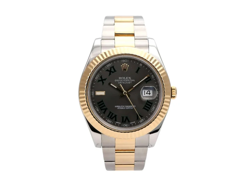 Rolex Datejust II 41 Edelstahl Gelbgold 116333 Slate Römisch