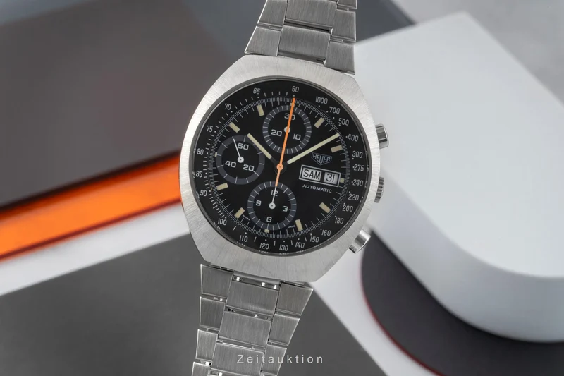 Heuer Montreal chronograph steel automatic men's watch 750.503 Vintage [2603945]