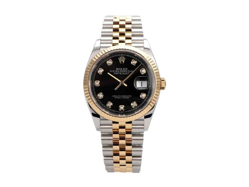 Rolex Datejust 36 126233 Schwarz Diamant Jubile-Band