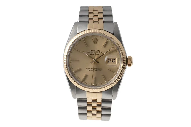 Rolex Datejust steel / gold automatic men's watch 16013 [2604042]