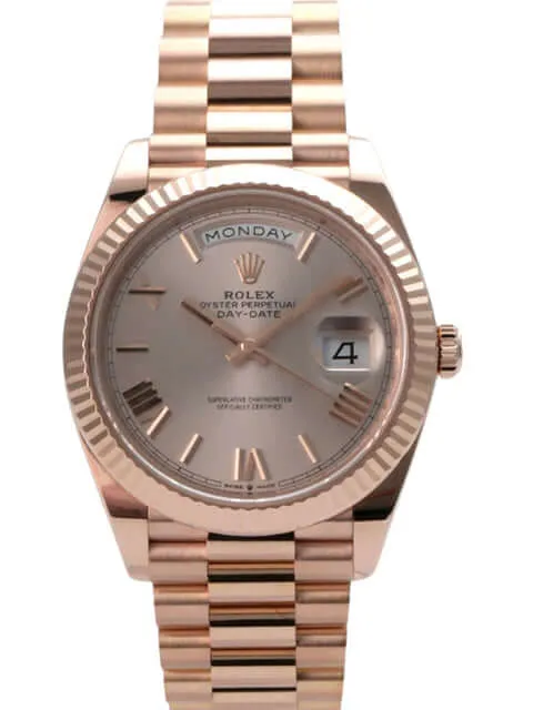 Rolex Day-Date 40 Everose-Gold 228235 Sundust Römisch