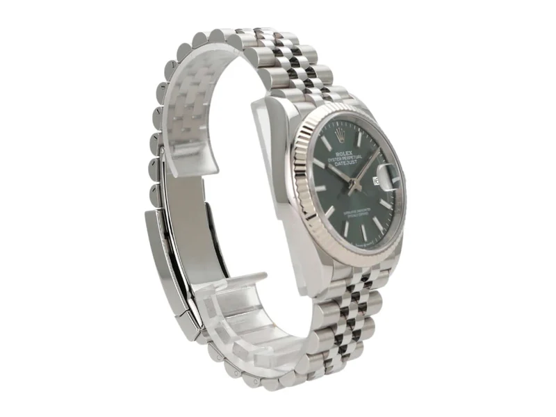 Rolex Datejust 36 Oystersteel Weißgold 126234 Mintgrün Jubile-Band