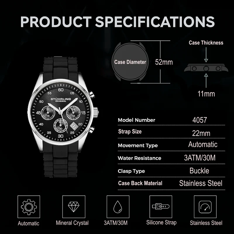 Stührling Tempo 4057 Chronograph 42mm