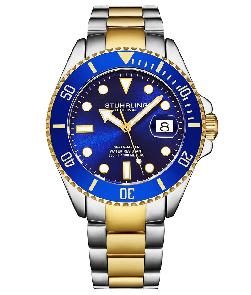 Stührling Depthmaster 4055 Swiss Quartz 40mm Dive Watch