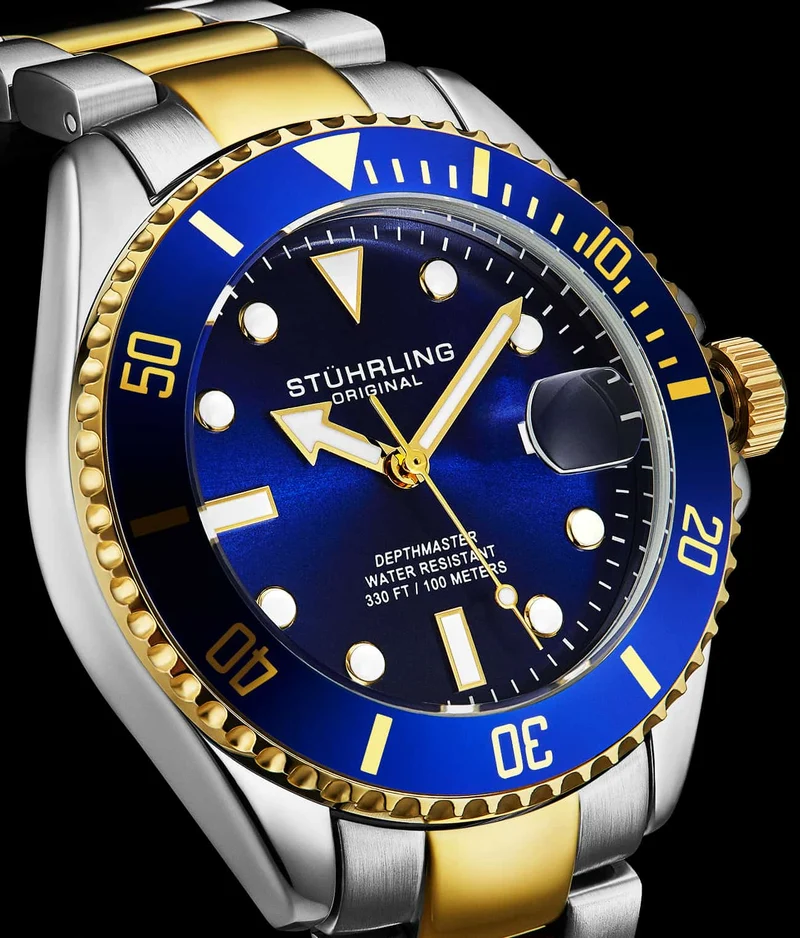 Stührling Depthmaster 4055 Swiss Quartz 40mm Dive Watch