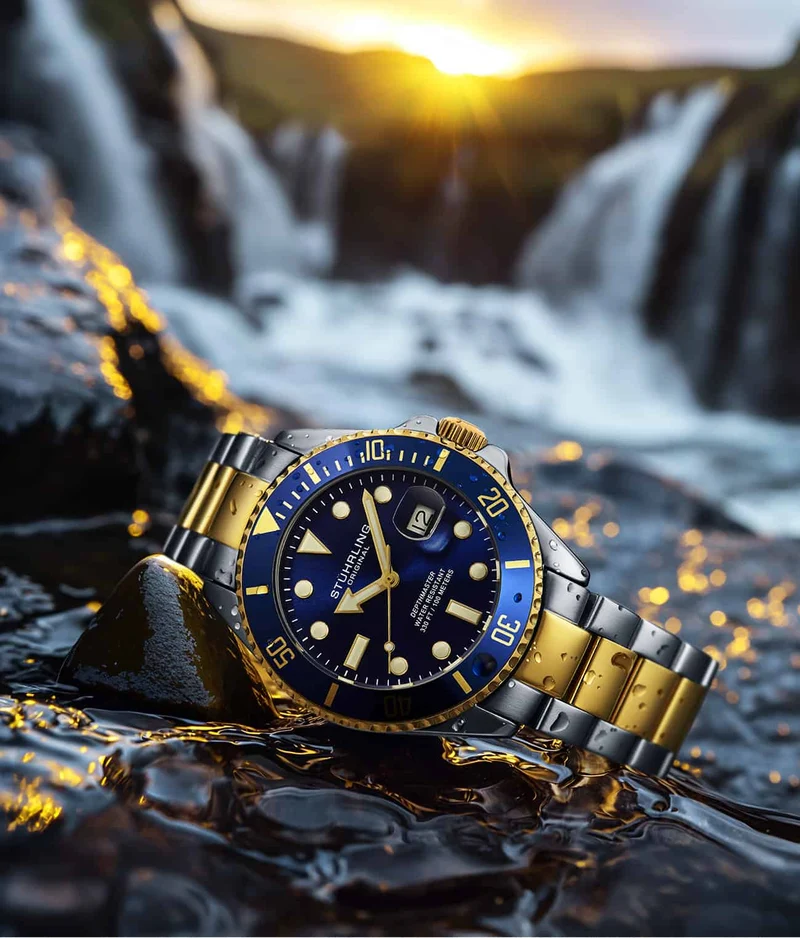 Stührling Depthmaster 4055 Swiss Quartz 40mm Dive Watch