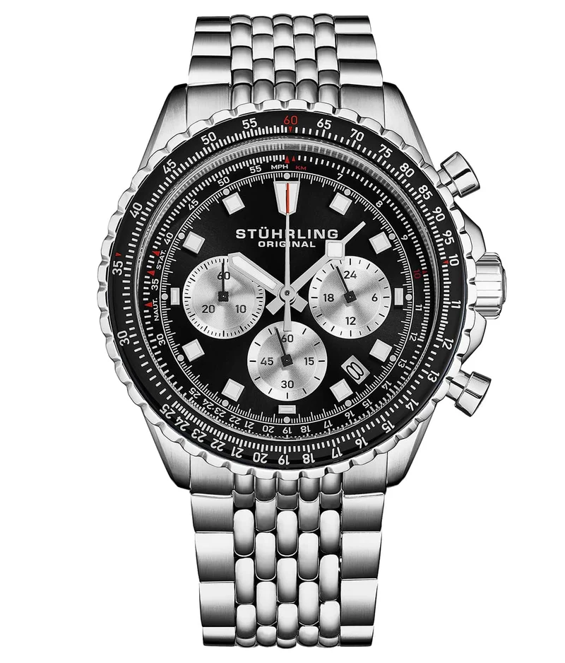 Stührling Japanese Chronograph RaceWay 1010 44mm Quartz Watch