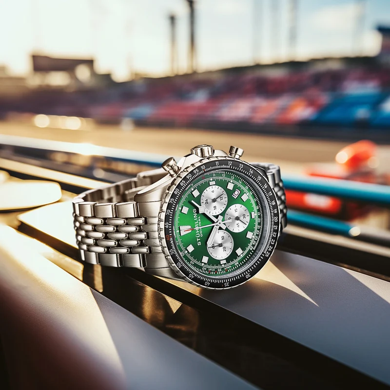 Stührling Japanese Chronograph RaceWay 1010 44mm Quartz Watch