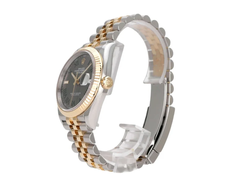 Rolex Datejust 36 Oystersteel Gelbgold 126233 Schiefergrau Römisch Jubile-Band