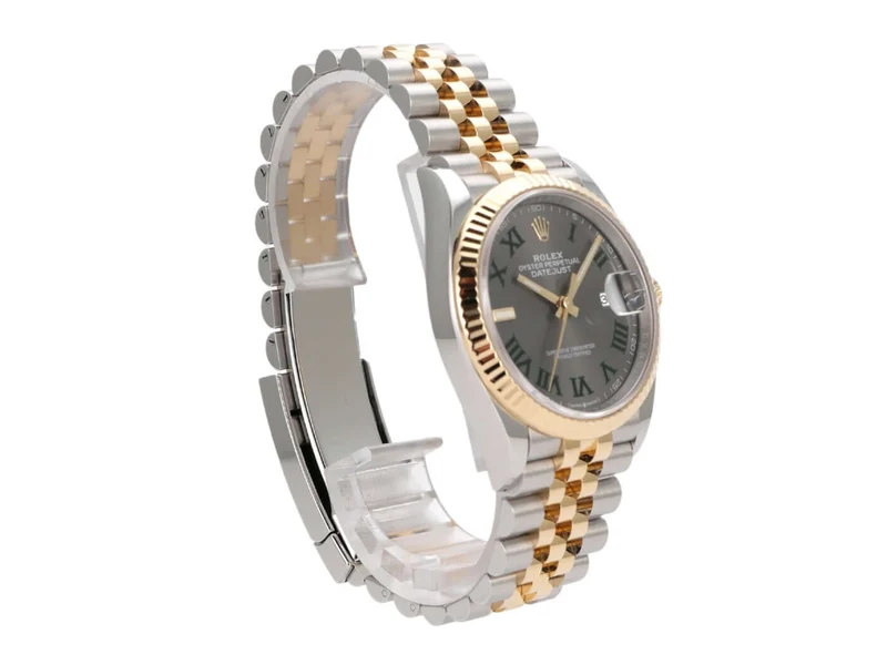 Rolex Datejust 36 Oystersteel Gelbgold 126233 Schiefergrau Römisch Jubile-Band